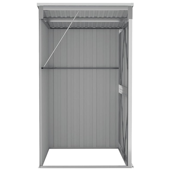 vidaXL Lean-to Shed Grey 118x100x178 cm Galvanized Steel