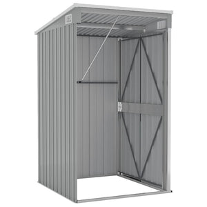 vidaXL Lean-to Shed Grey 118x100x178 cm Galvanized Steel