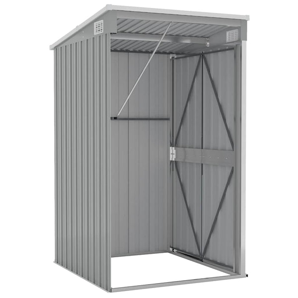 vidaXL Lean-to Shed Grey 118x100x178 cm Galvanized Steel