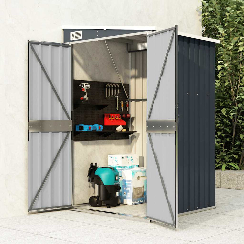 vidaXL Lean-to Shed Anthracite 118x100x178 cm Galvanised Steel