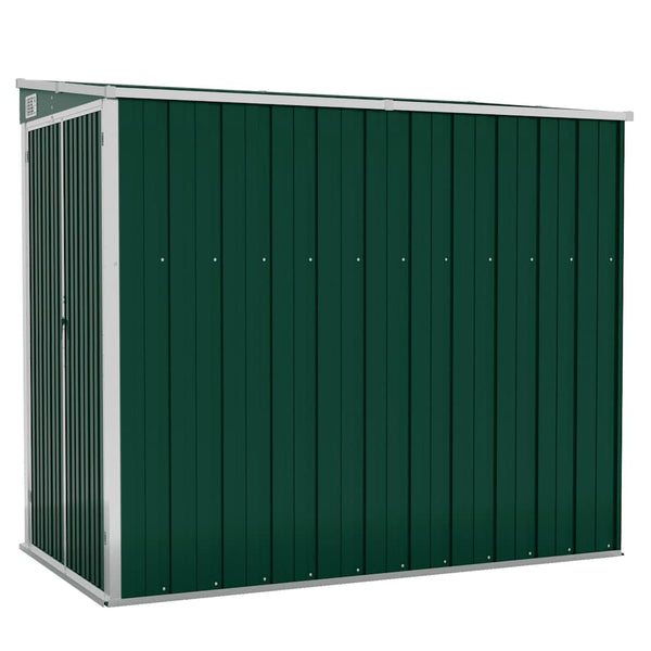 vidaXL Lean-to Shed Green 118x194x178 cm Galvanized Steel