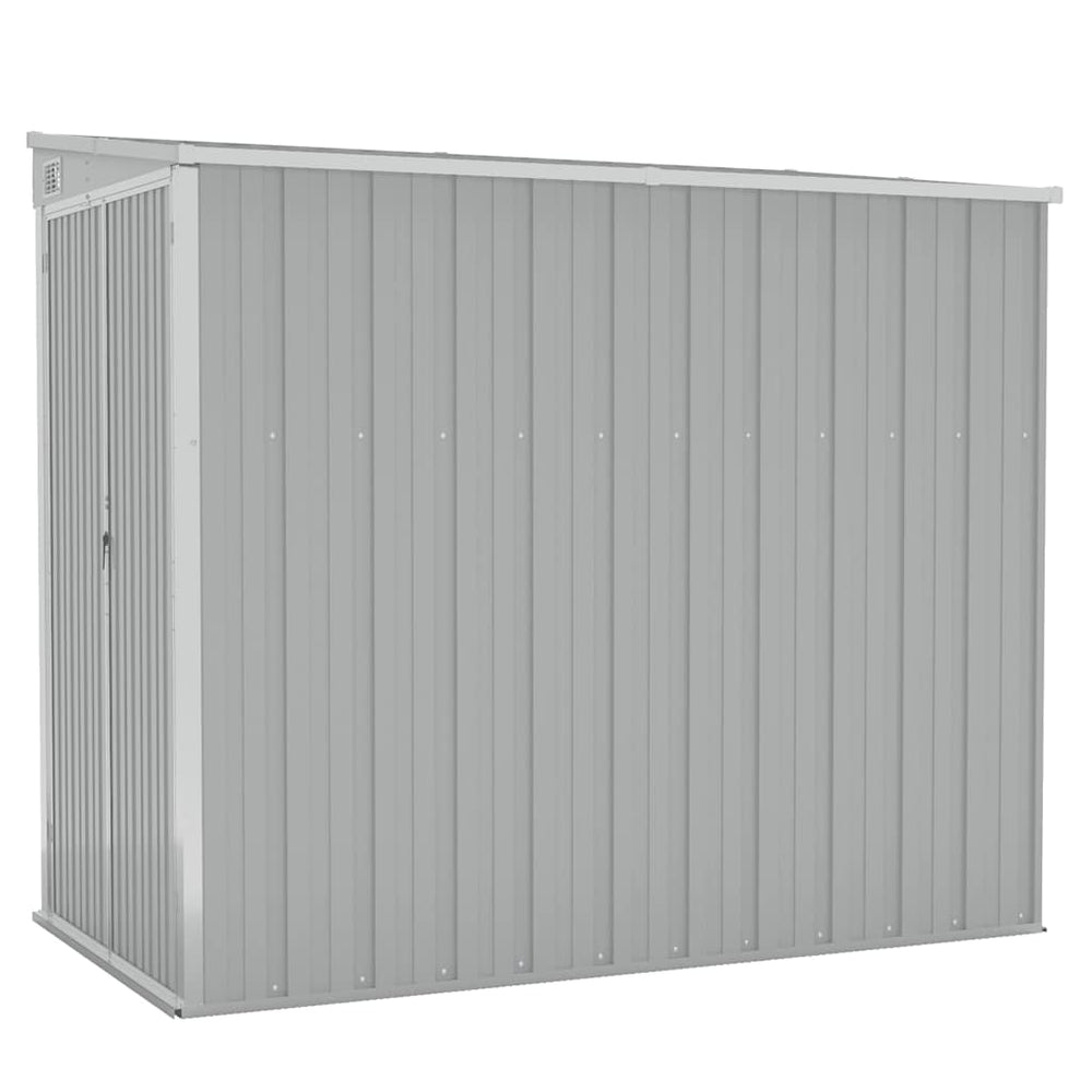 vidaXL Lean-to Shed Grey 118x194x178 cm Galvanised Steel