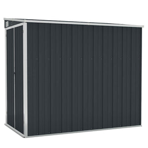 vidaXL Lean-to Shed Anthracite 118x194x178 cm Galvanized Steel