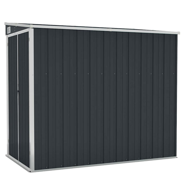 vidaXL Lean-to Shed Anthracite 118x194x178 cm Galvanized Steel