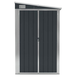 vidaXL Lean-to Shed Anthracite 118x194x178 cm Galvanized Steel