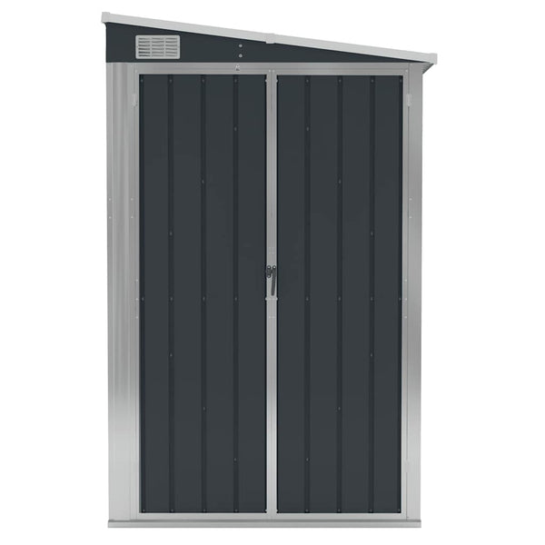vidaXL Lean-to Shed Anthracite 118x194x178 cm Galvanized Steel