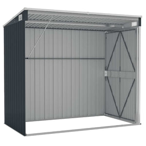 vidaXL Lean-to Shed Anthracite 118x194x178 cm Galvanized Steel