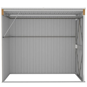 vidaXL Lean-to Shed Brown 118x194x178 cm Galvanized Steel