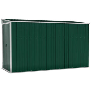 vidaXL Lean-to Shed Green 118x288x178 cm Galvanized Steel