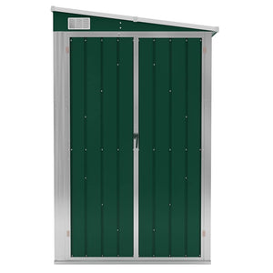 vidaXL Lean-to Shed Green 118x288x178 cm Galvanized Steel