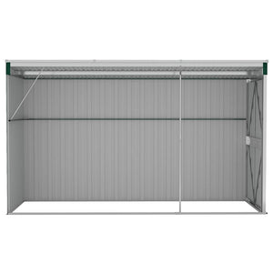 vidaXL Lean-to Shed Green 118x288x178 cm Galvanized Steel