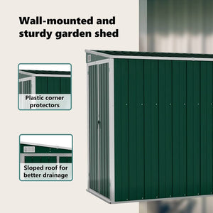 vidaXL Lean-to Shed Green 118x288x178 cm Galvanized Steel