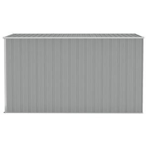 vidaXL Lean-to Shed Grey 118x288x178 cm Galvanized Steel