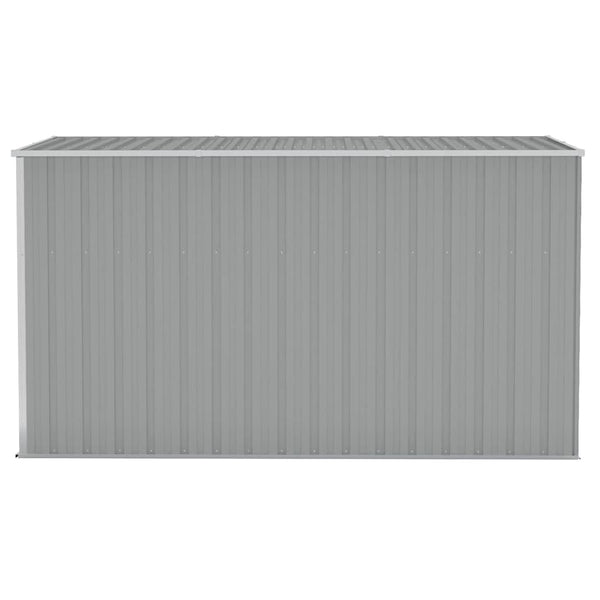 vidaXL Lean-to Shed Grey 118x288x178 cm Galvanized Steel