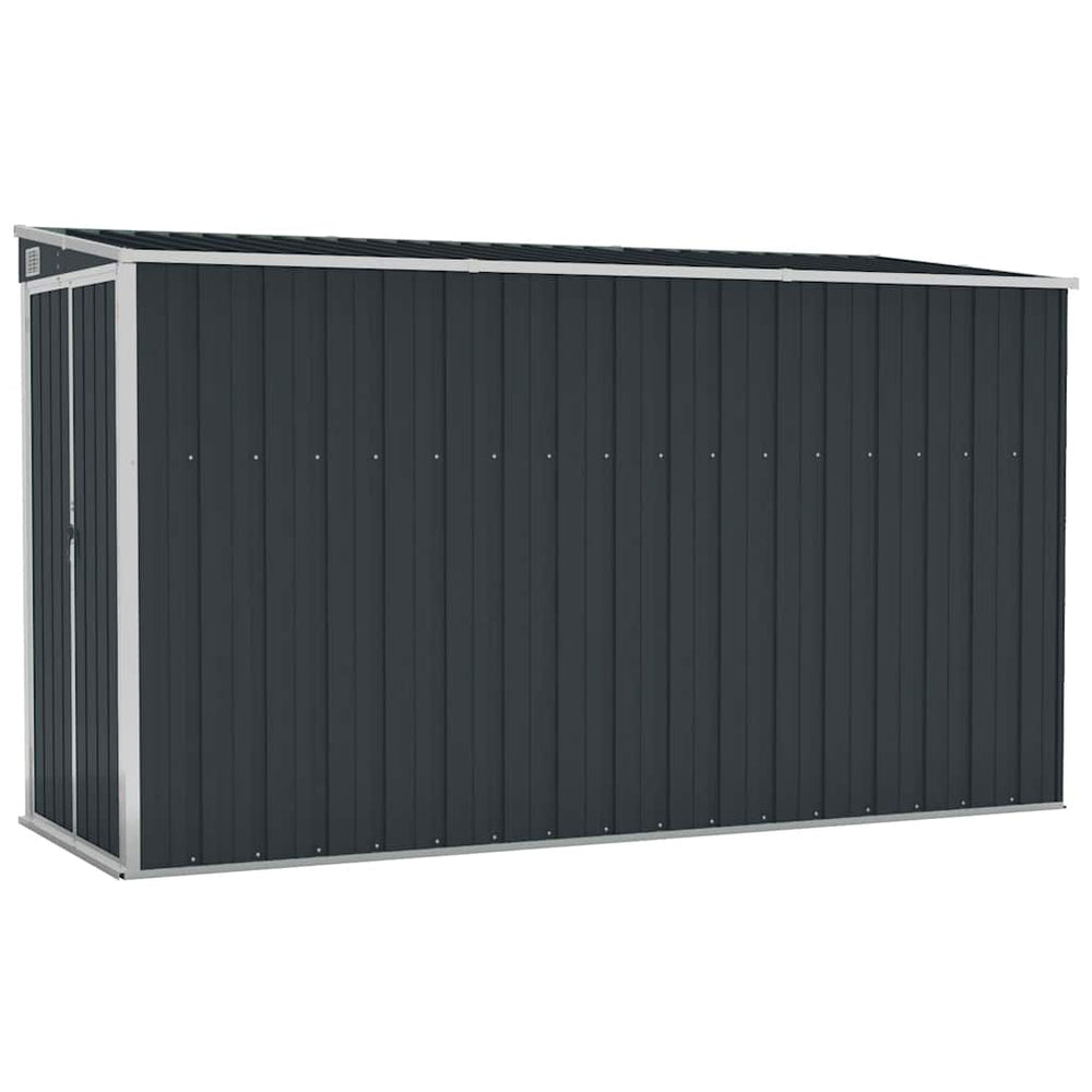 vidaXL Lean-to Shed Anthracite 118x288x178 cm Galvanized Steel