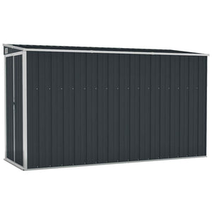 vidaXL Lean-to Shed Anthracite 118x288x178 cm Galvanized Steel