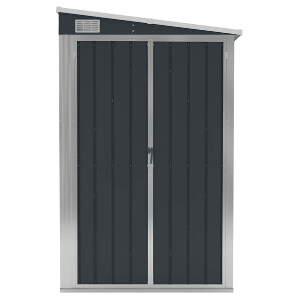 vidaXL Lean-to Shed Anthracite 118x288x178 cm Galvanized Steel