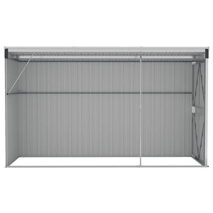 vidaXL Lean-to Shed Anthracite 118x288x178 cm Galvanized Steel