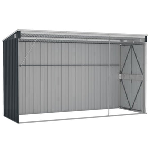 vidaXL Lean-to Shed Anthracite 118x288x178 cm Galvanized Steel