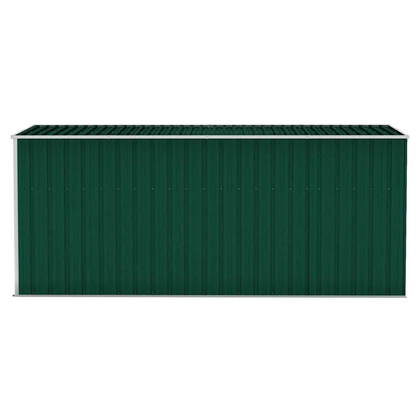 vidaXL Lean-to Shed Green 118x382x178 cm Galvanised Steel
