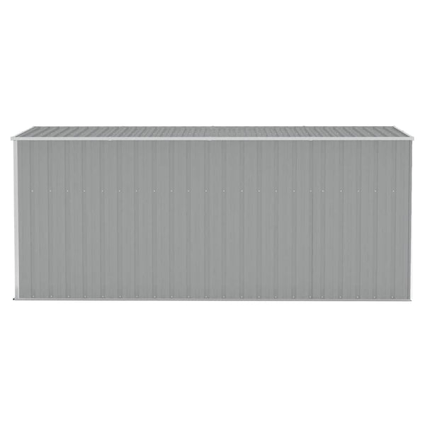 vidaXL Lean-to Shed Grey 118x382x178 cm Galvanized Steel