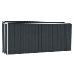 vidaXL Lean-to Shed Anthracite 118x382x178 cm Galvanized Steel
