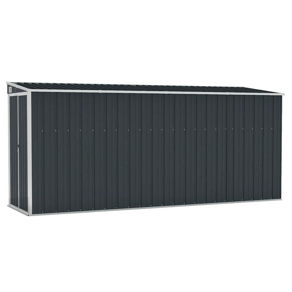 vidaXL Lean-to Shed Anthracite 118x382x178 cm Galvanized Steel