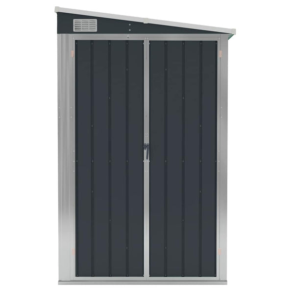 vidaXL Lean-to Shed Anthracite 118x382x178 cm Galvanized Steel