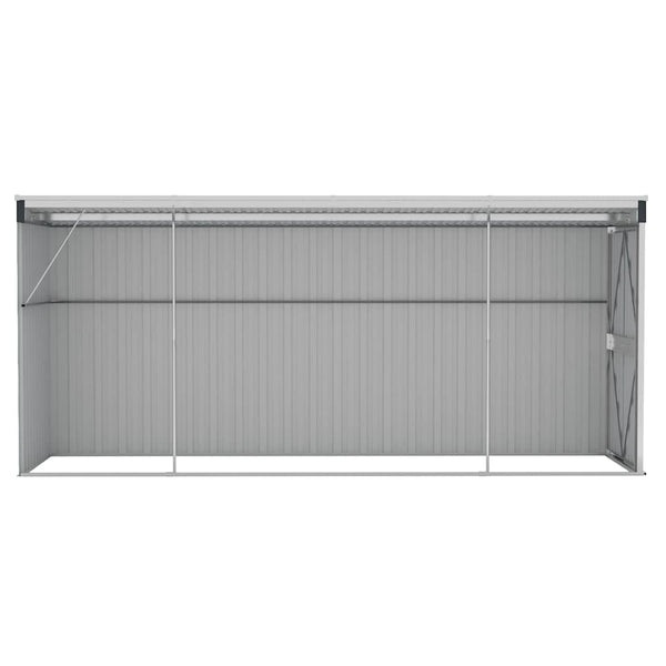 vidaXL Lean-to Shed Anthracite 118x382x178 cm Galvanized Steel