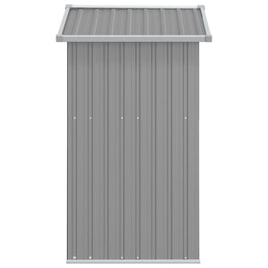 vidaXL Garden Shed Grey 126x97.5x177 cm Galvanized Steel