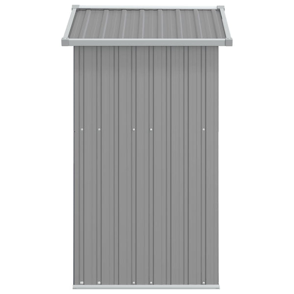 vidaXL Garden Shed Grey 126x97.5x177 cm Galvanized Steel