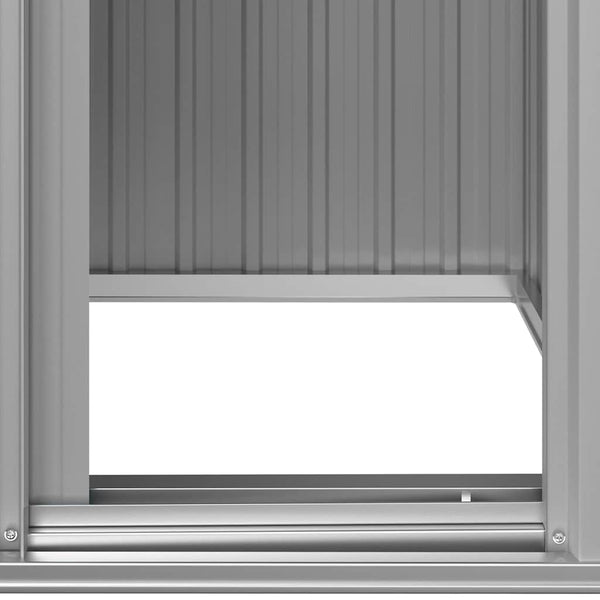 vidaXL Garden Shed Grey 126x97.5x177 cm Galvanized Steel
