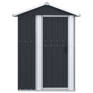 vidaXL Tool Shed Anthracite 126x97.5x177 cm Galvanized Steel