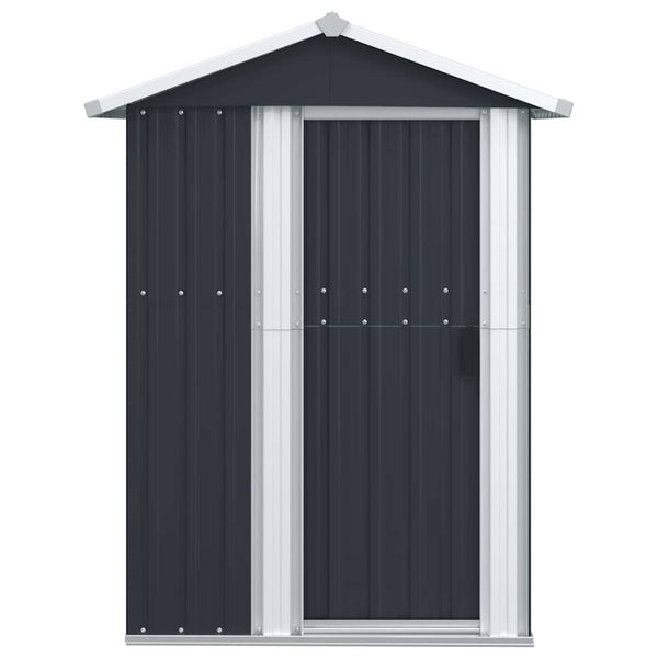 vidaXL Tool Shed Anthracite 126x97.5x177 cm Galvanized Steel