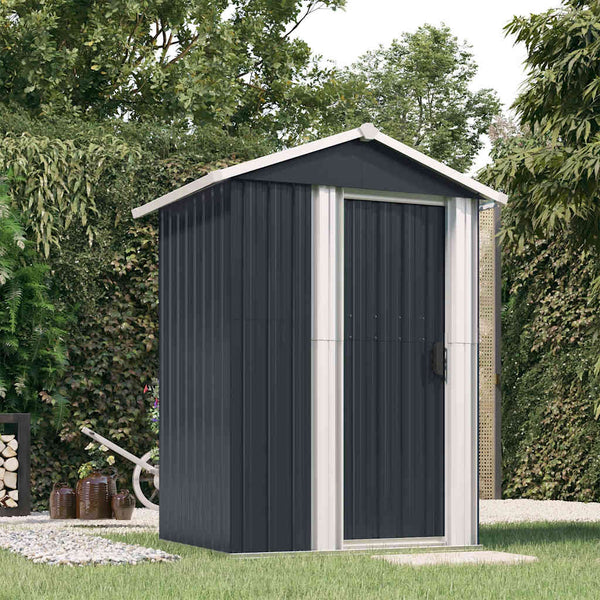 vidaXL Tool Shed Anthracite 126x97.5x177 cm Galvanized Steel