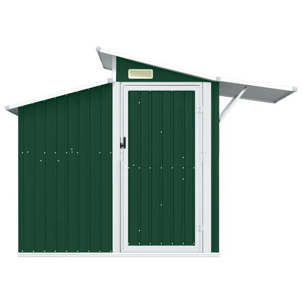 vidaXL Garden Shed Green 270x130x208.5 cm Galvanized Steel