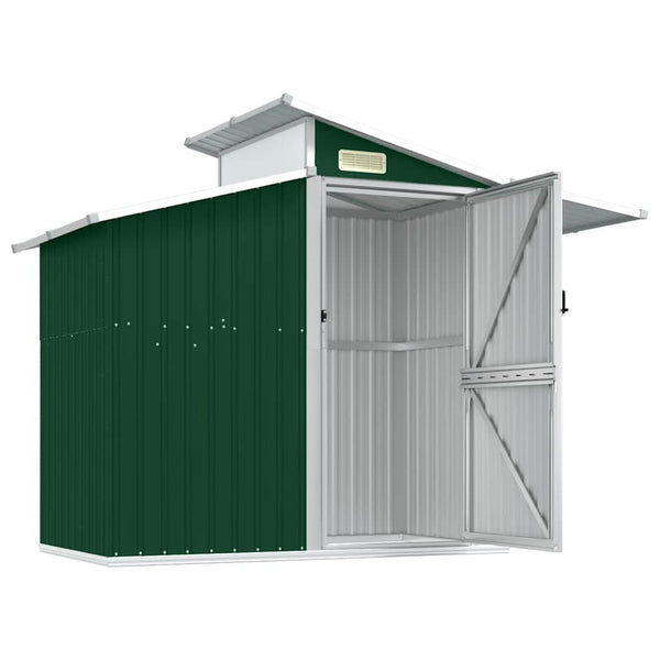 vidaXL Garden Shed Green 270x130x208.5 cm Galvanized Steel