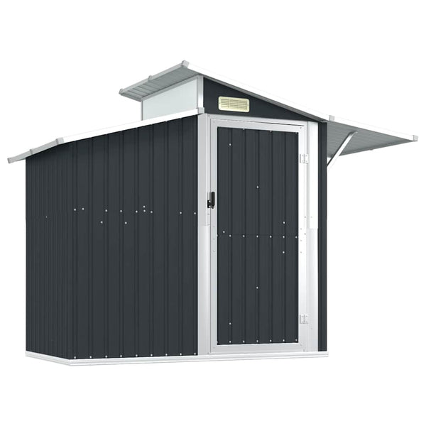 vidaXL Garden Shed Anthracite 270x130x208.5 cm Galvanized Steel
