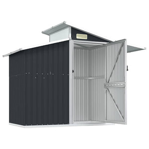 vidaXL Garden Shed Anthracite 270x130x208.5 cm Galvanized Steel