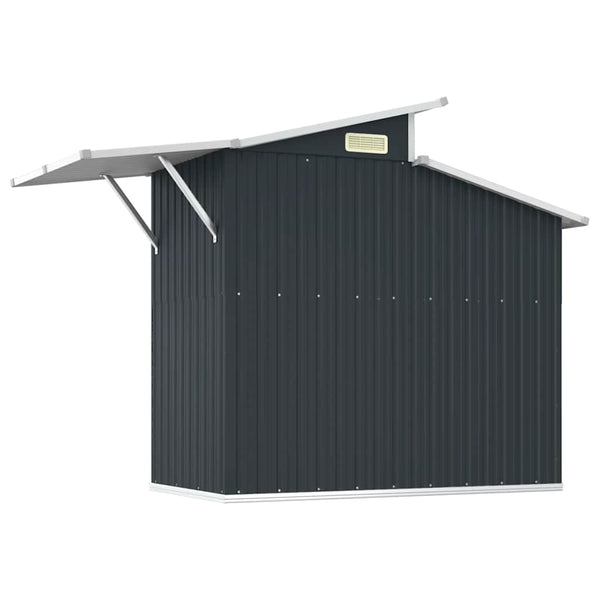 vidaXL Garden Shed Anthracite 270x130x208.5 cm Galvanized Steel