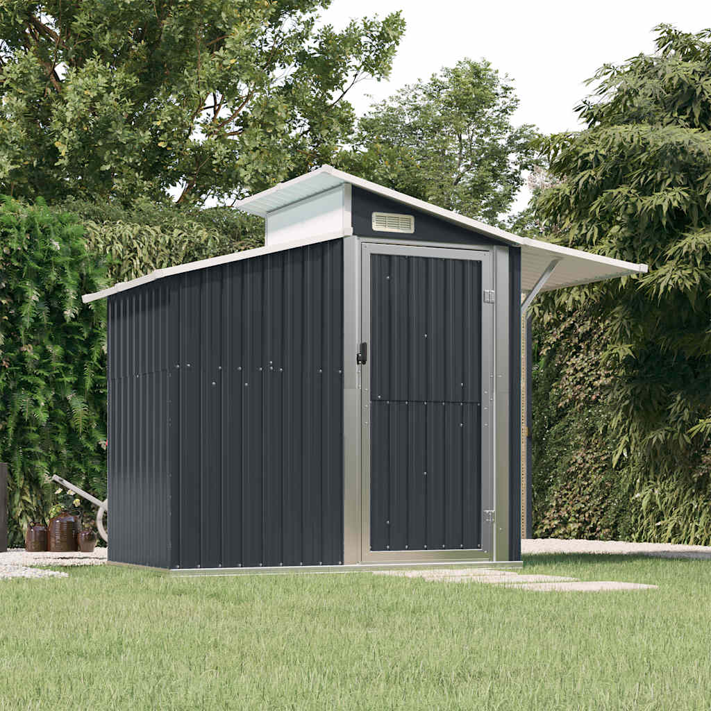 vidaXL Garden Shed Anthracite 270x130x208.5 cm Galvanized Steel