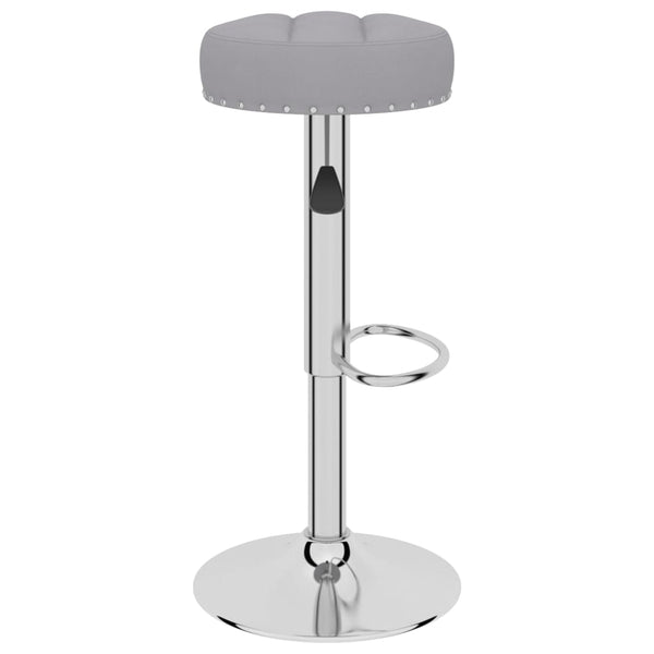 vidaXL Bar Stools 2 pcs Grey Fabric