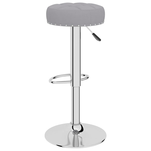 vidaXL Bar Stools 2 pcs Grey Fabric