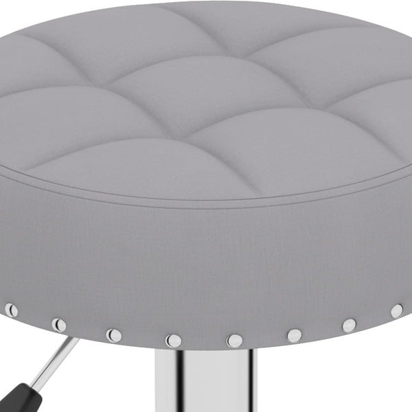 vidaXL Bar Stools 2 pcs Grey Fabric