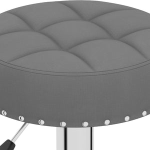 vidaXL Bar Stools 2 pcs. Dark Grey Fabric