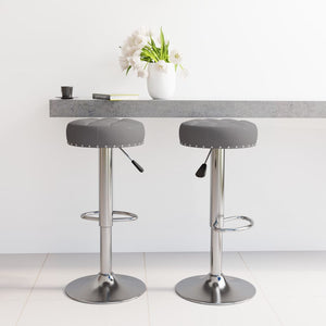 vidaXL Bar Stools 2 pcs. Dark Grey Fabric