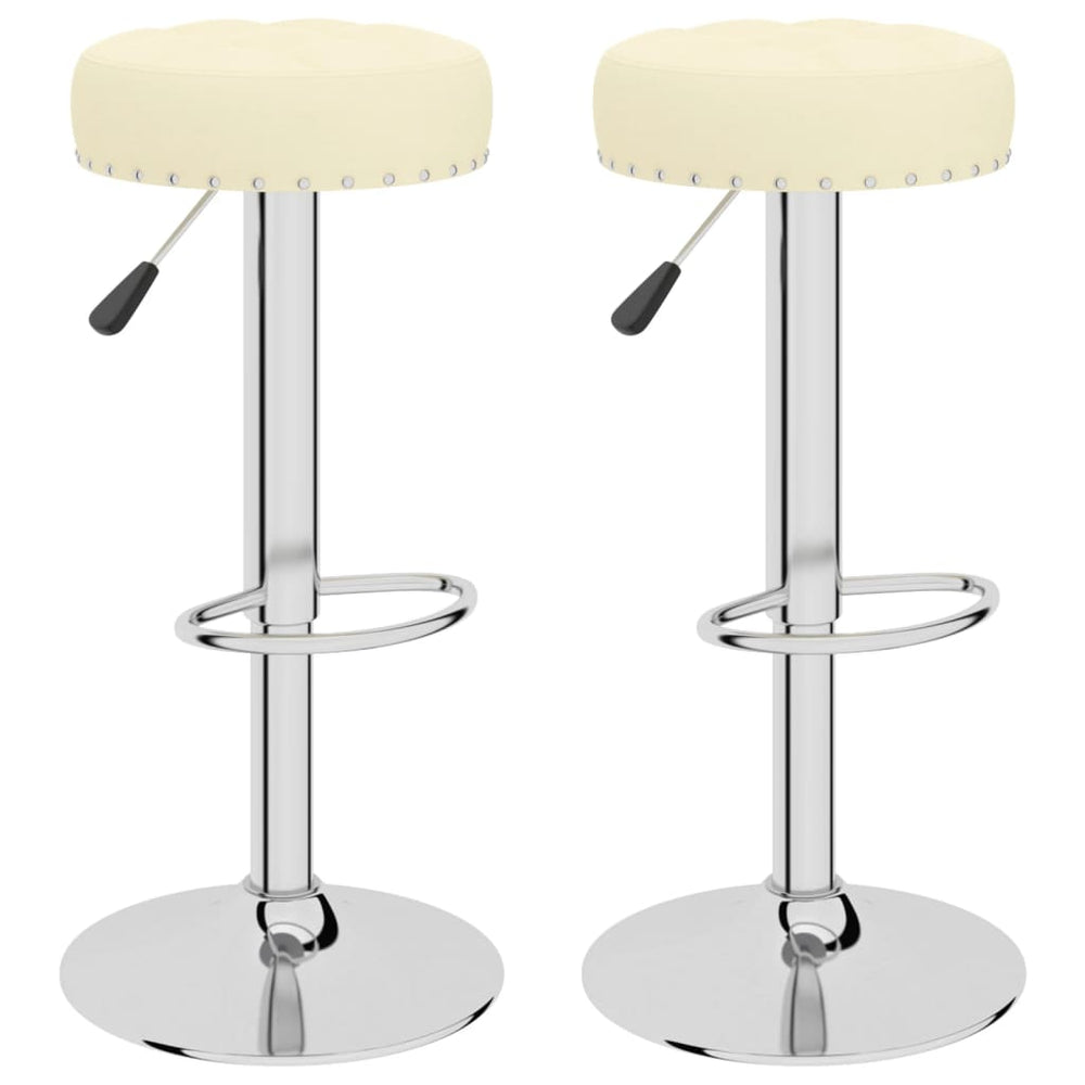 vidaXL Bar Stools 2 pcs Cream Fabric