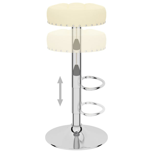 vidaXL Bar Stools 2 pcs Cream Fabric