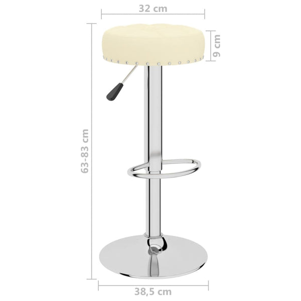 vidaXL Bar Stools 2 pcs Cream Fabric