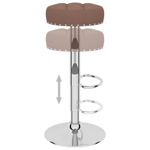 vidaXL Bar Stools 2 pcs Brown Fabric